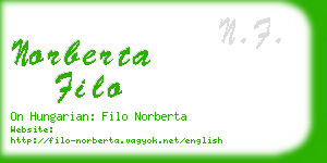 norberta filo business card